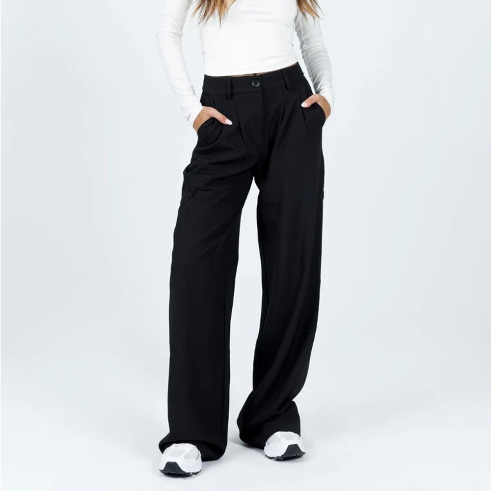Princess Polly Archer Pants - Black